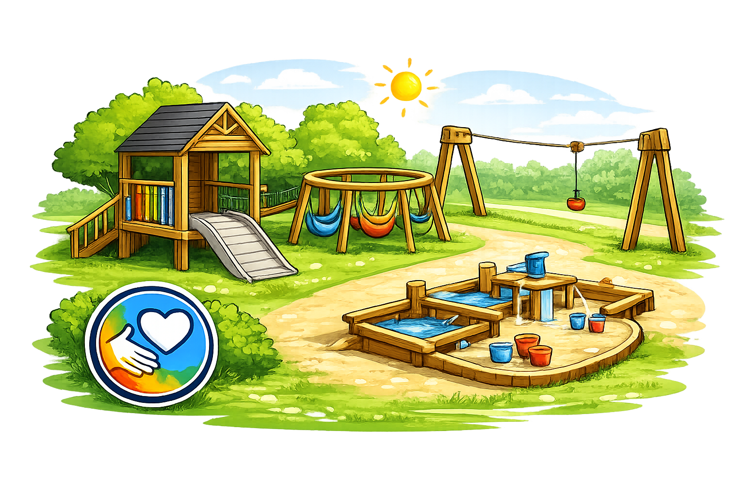 Neuer inklusiver Spielplatz am Gemeinschaftshaus entsteht